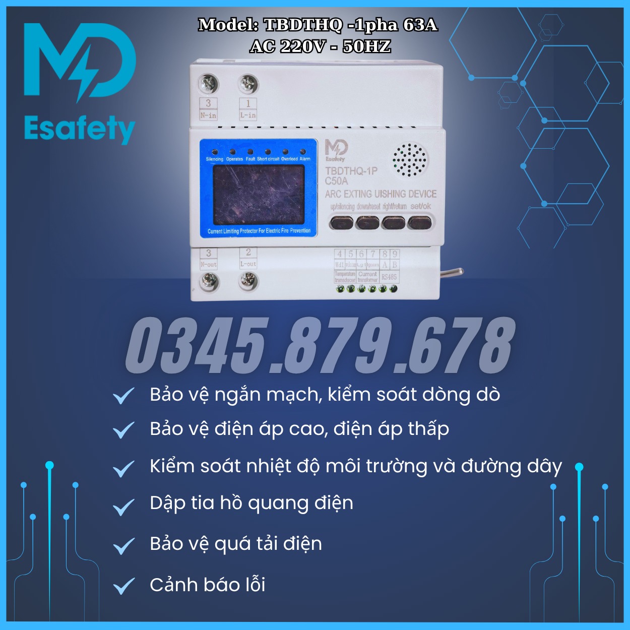 Thiết bị chống Hồ Quang( chống cháy nổ) – TBDTHQ 01P