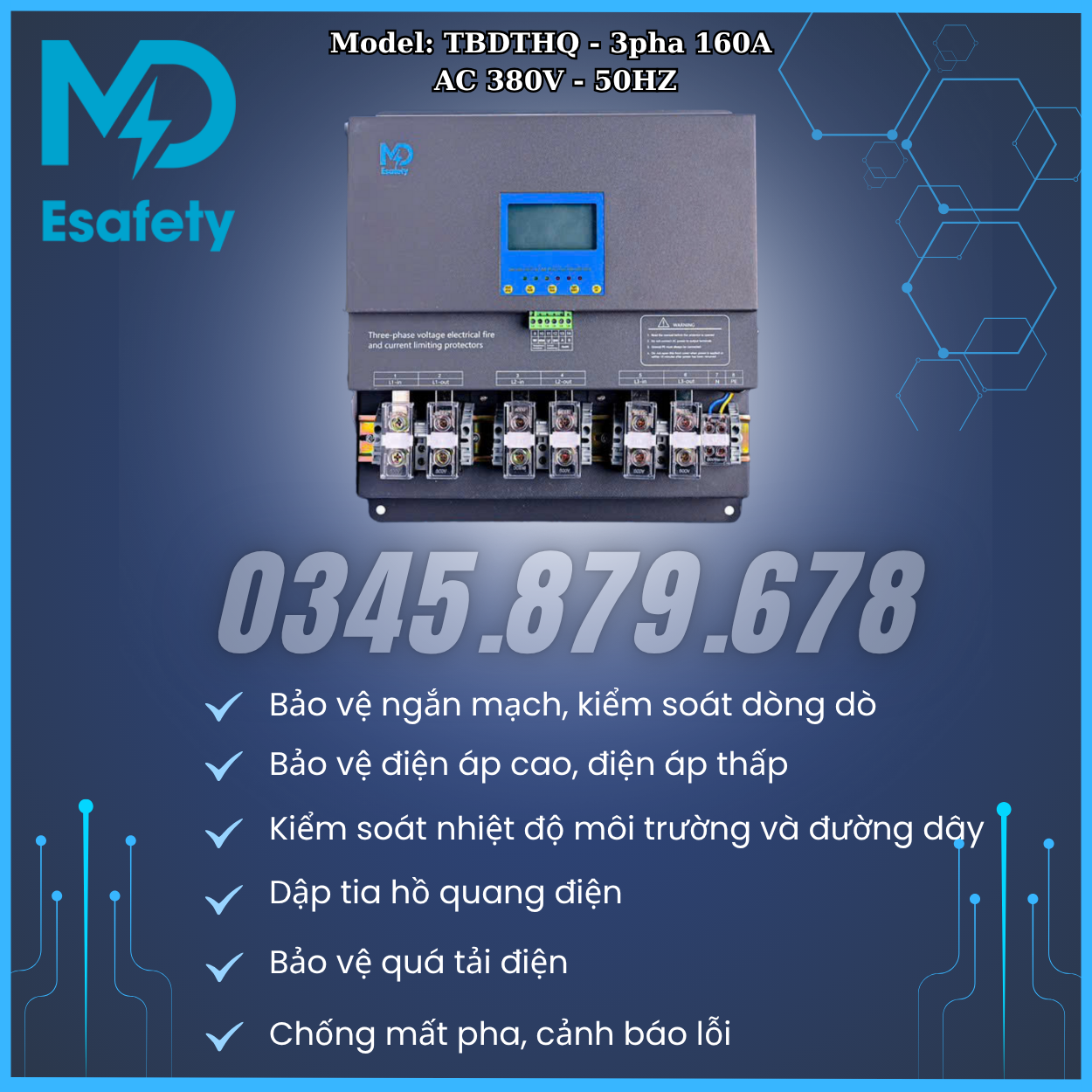 Thiết bị chống Hồ Quang( chống cháy nổ) – TBDTHQ 03P