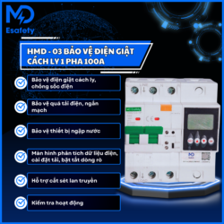 Thiết bị chống sốc điện cách ly 1P MD Esafety model HMD 03-1P dòng định mức 100A