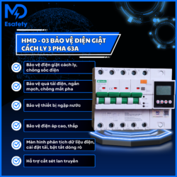 Thiết bị chống sốc điện cách ly 3P MD Esafety model HMD 03-3P, dòng đinh mức 63A